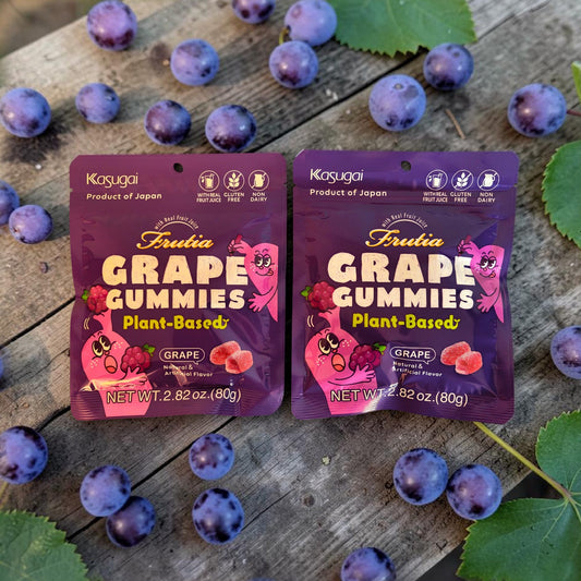 Kasugai Frutia Japanese Plant-Based Grape Gummies 80g