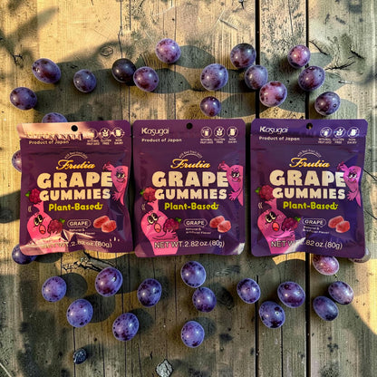 Kasugai Frutia Japanese Plant-Based Grape Gummies 80g
