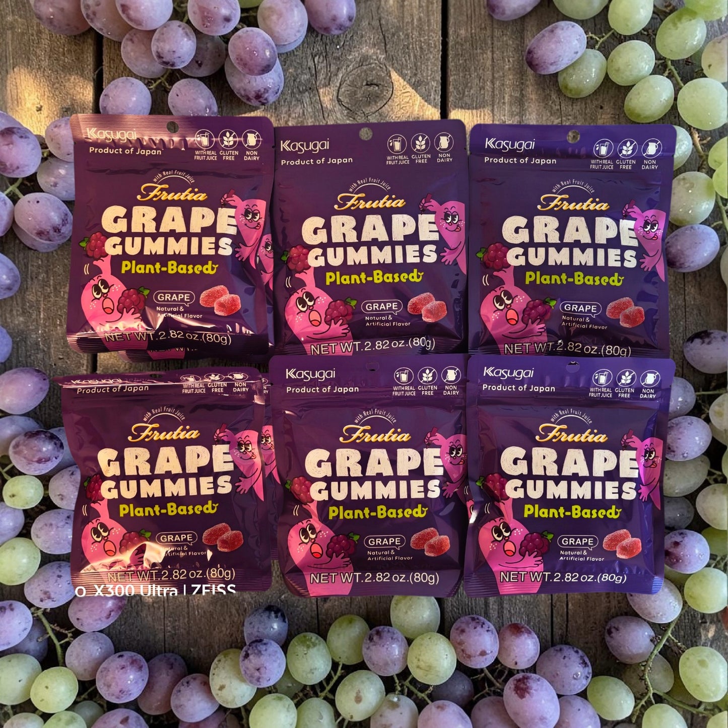 Kasugai Frutia Japanese Plant-Based Grape Gummies 80g