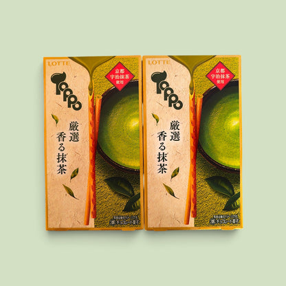 Lotte Japan Toppo Aromatic Matcha Chocolate Sticks 2bags/box 72g