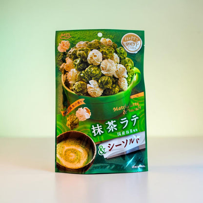 HAPPY POP CORN MATCHA LATTE & SEA SALT 45g - Japan