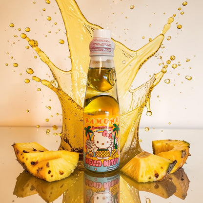 Sanrio Hello Kitty Ramune Soda - Pineapple Flavor, 6.6oz