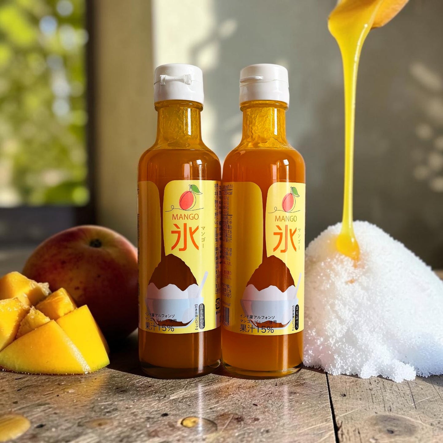 Nakamura Shoten Japanese Kakigori Shaved Ice Syrup - Mango, 6.6 fl oz (200 ml)