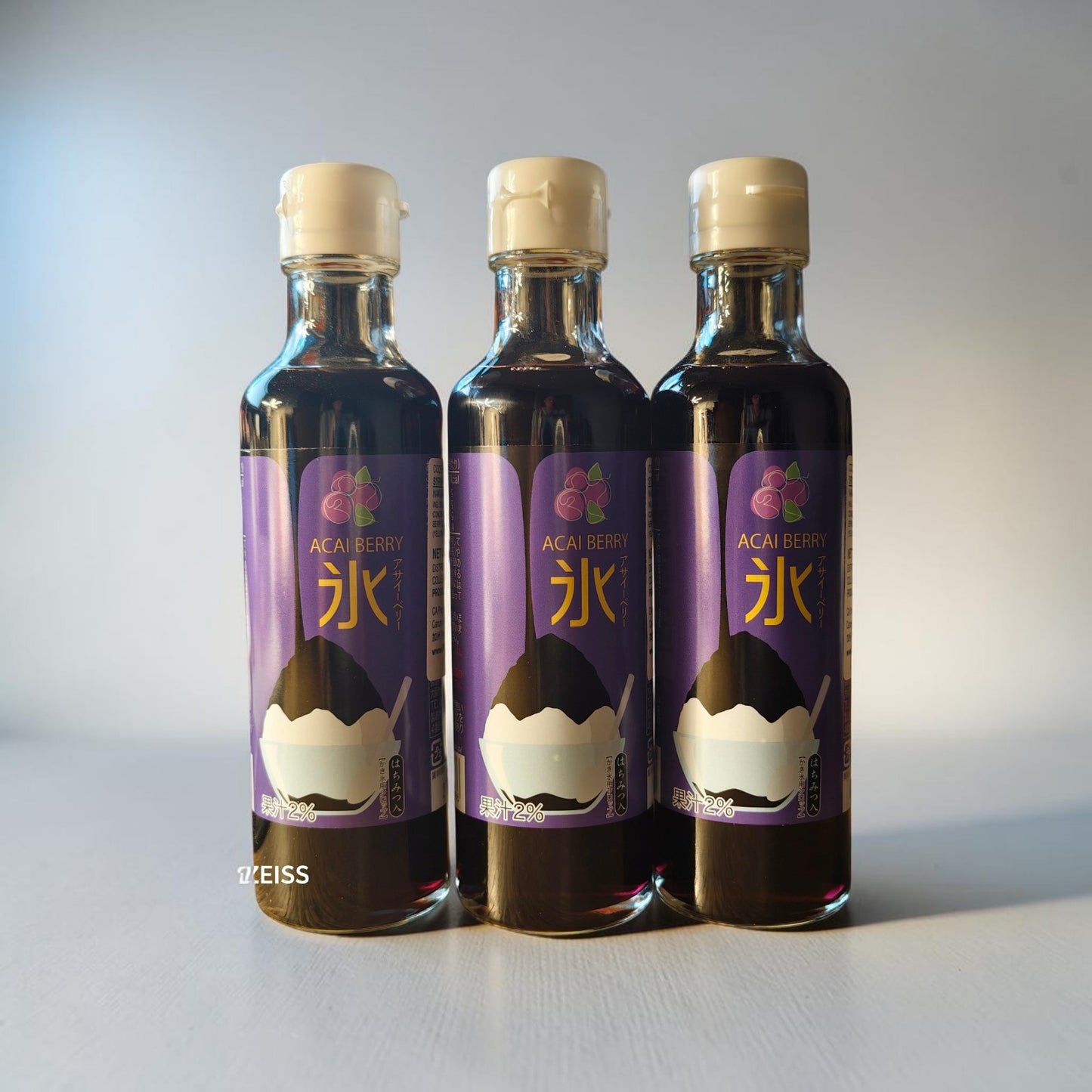 Nakamura Shoten Japanese Kakigori Shaved Ice Syrup - Acai Berry, 6.6 fl oz (200 ml)
