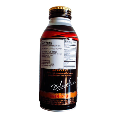 Suntory Premium Boss Black Coffee Unsweetened Japanese Ready to Drink Coffee 390g