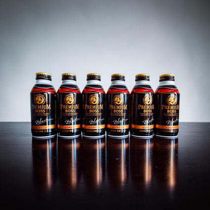Suntory Premium Boss Black Coffee Unsweetened Japanese Ready to Drink Coffee 390g
