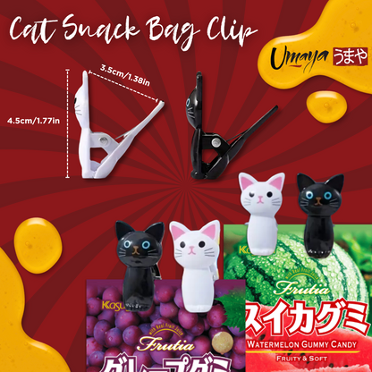 Kasugai Fruita Gummies - Japanese Fruity & Soft Gummy Candy 3 Pack Bundle With A Cute Cat Snack Bag Clip - One Pack Of Each Flavor - Strawberry (3.59oz), Grape (3.77oz), & Watermelon (3.77oz)