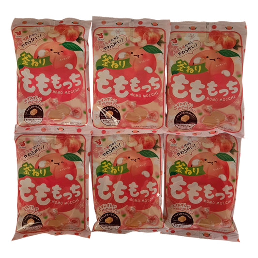 Seika Japanese Peach Peach Soft Candy - Momo Mocchi ( 1.1 oz, Pack of 6)