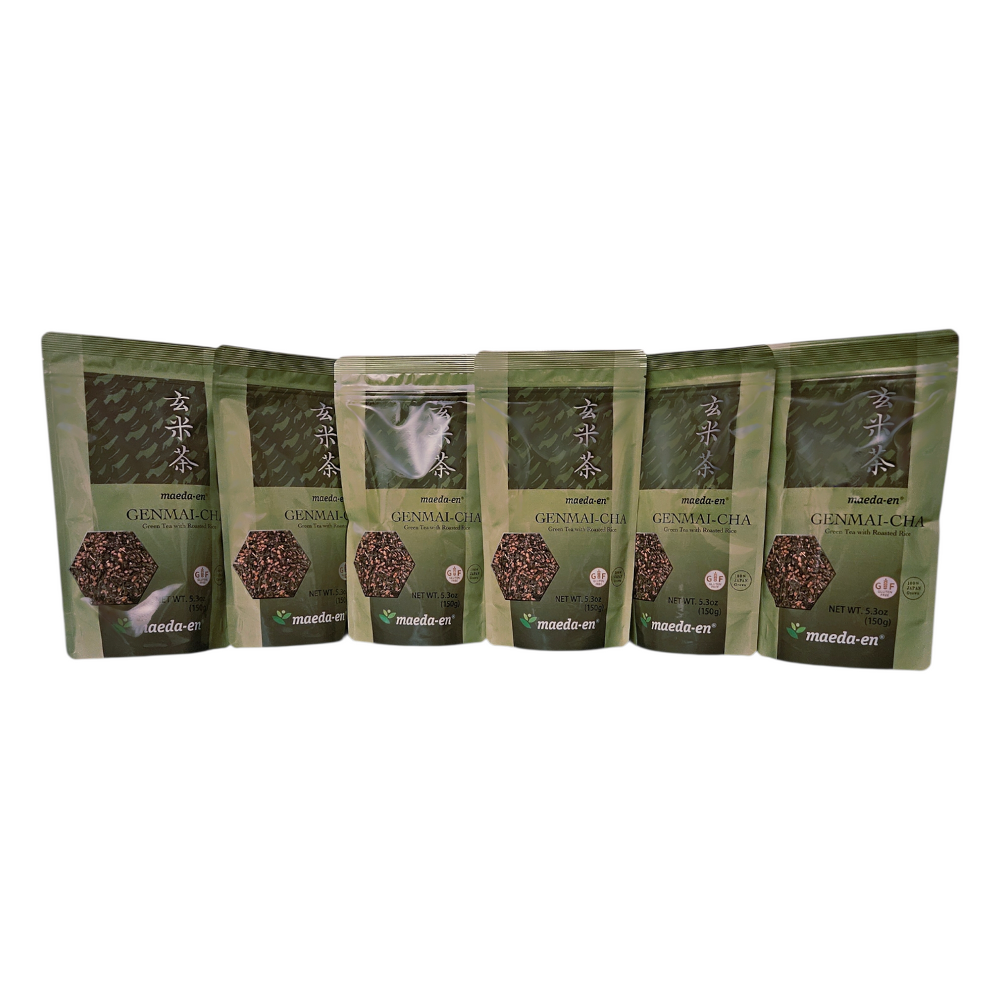Japanese Maeda-en Genmai-Cha Roasted Rice Green Tea 150g x 6 Packs - Gluten Free