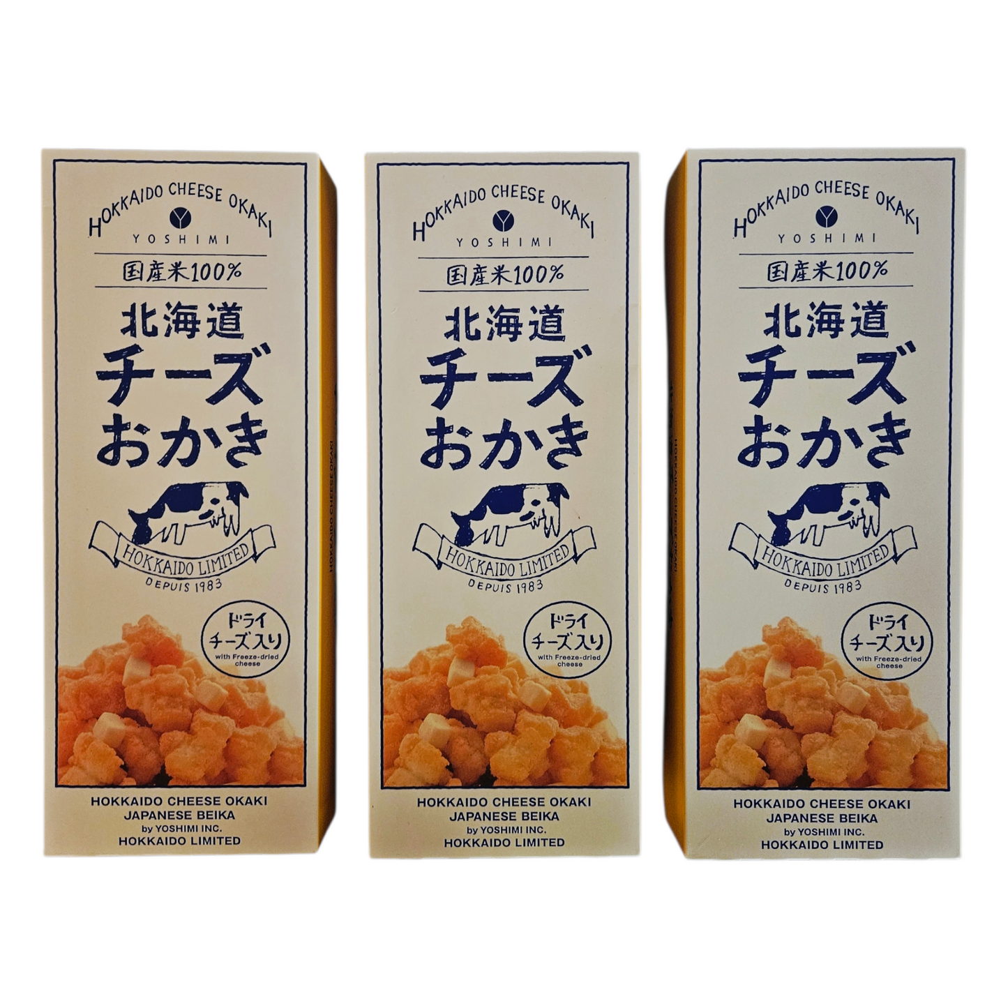 Yoshimi Hokkaido Japanese Cheese Rice Crackers 102G - Cheesy Okaki Snack