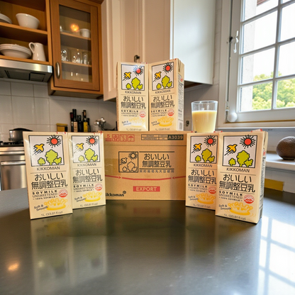 Kikkoman Soymilk - Unsweetened 100% Soymilk 33.81 fl oz - JAPAN’S NO.1 SOYMILK BRAND