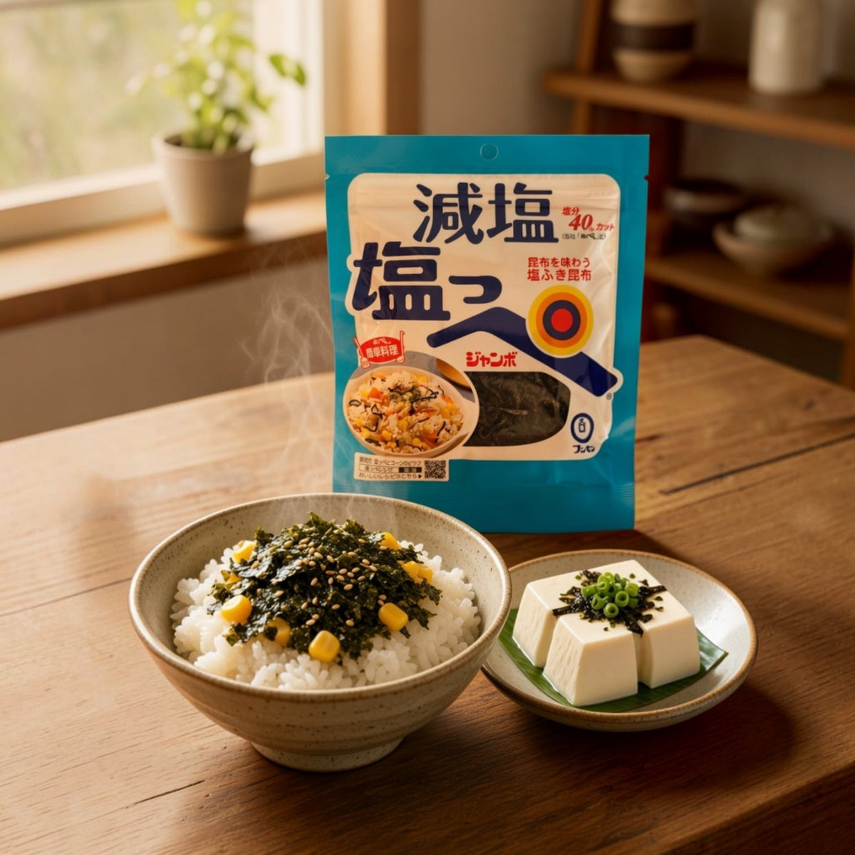 Bunsen Shioppe Jumbo (塩っぺ) Reduced-Salt Japanese Shio Kombu Seasoned Kelp 27g