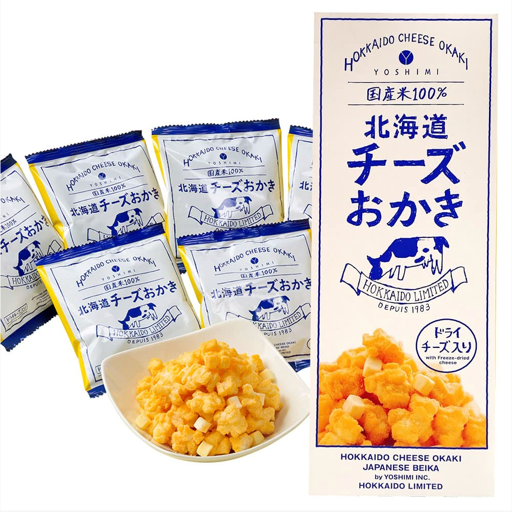 Yoshimi Hokkaido Japanese Cheese Rice Crackers 102G - Cheesy Okaki Snack
