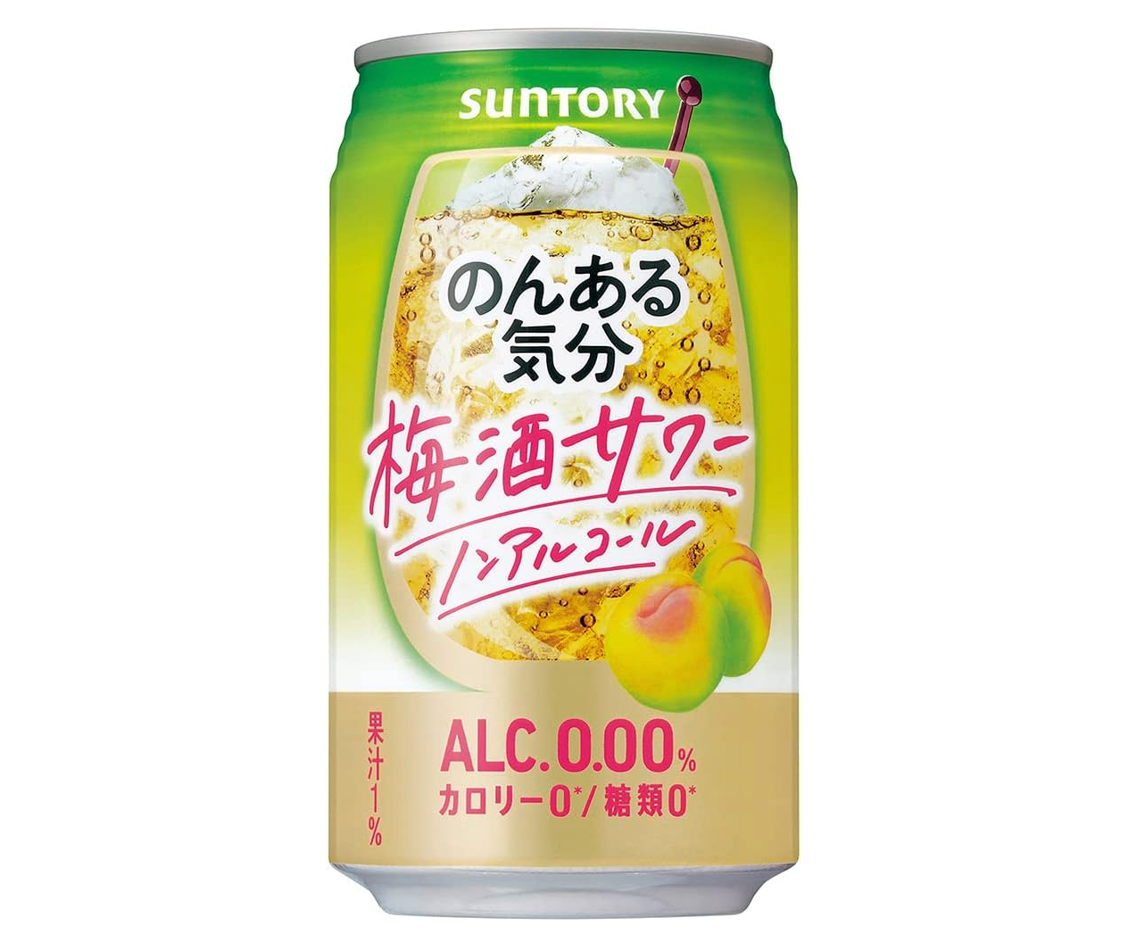 Japanese Non-Alcoholic Cocktail - Suntory NonAru Kibun Umeshu Wine Plum Sour 350 ml