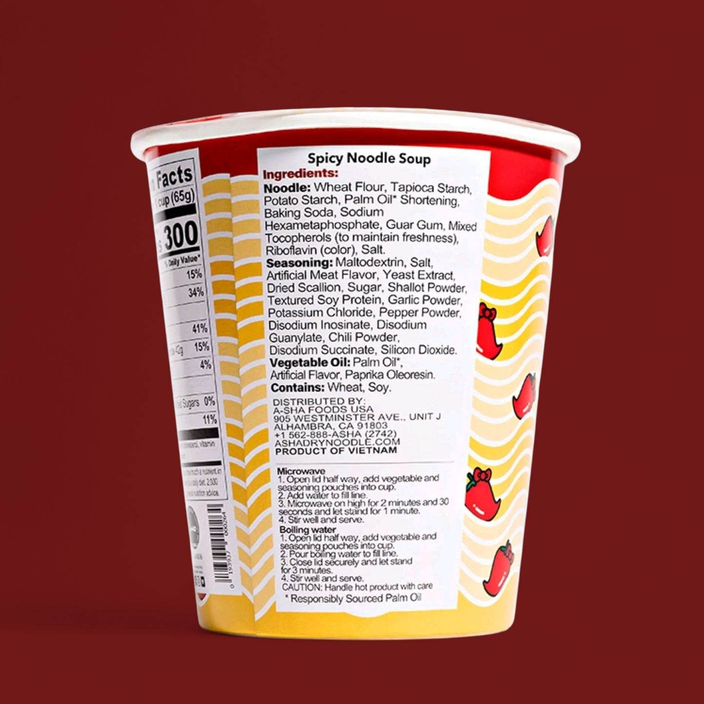 Hello Kitty Instant Spicy Ramen Noodle Soup , 6 Pack Vegan Spicy Flavor -13.75oz