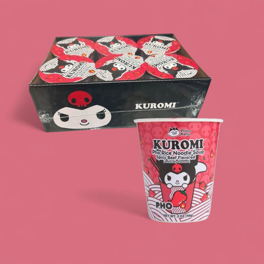 Kuromi Pho Rice Noodle Soup, 6-Pack Spicy Beef Flavor - 12 oz