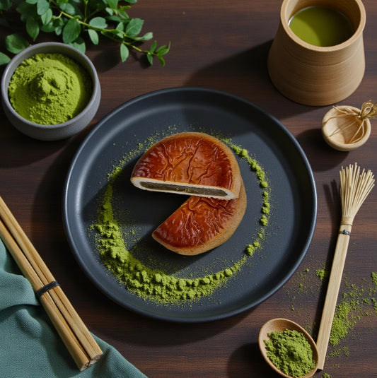 Honma Tsukisamu Matcha Anpan,Sweet Bean Paste Pastry , 5 pieces - Hokkaido Japan