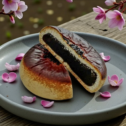 Honma Tsukisamu Black Sesame Flavor Anpan,Sweet Bean Paste Pastry, 5 pieces (5 x 65g)