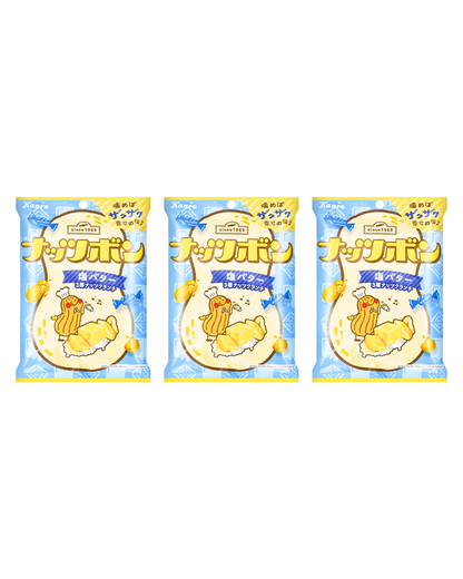 KANRO Japnese Nutsbon Shio Butter - Salty Butter Peanut Candy 70g (3 Pack)