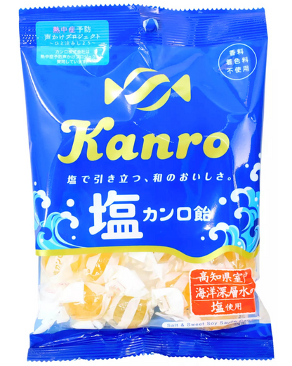 KANRO Japnese Shio Kanroame - Salt & Sweet Soy Sauce Candy, 4.9oz/140g (3 Pack)