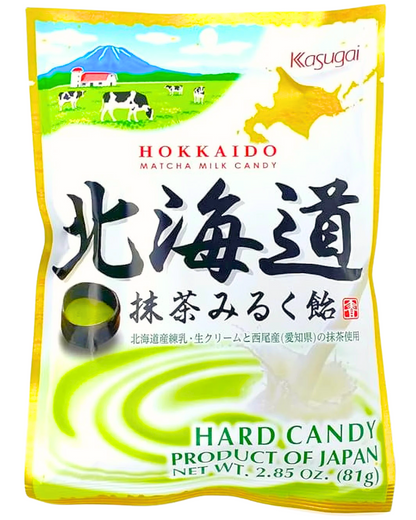 Kasugai Hokkaido Japanese Matcha Milk Candy 2.85oz (Pack of 6)