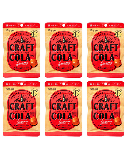 Kasugai Japanese Craft Cola Gummy - 1.7 oz (49g) - Pack of Six (6)