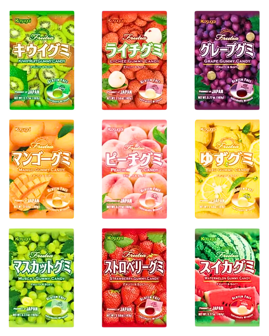 Kasugai Japanese Gummy Candy (1 pack) 9 Flavors Choice Available