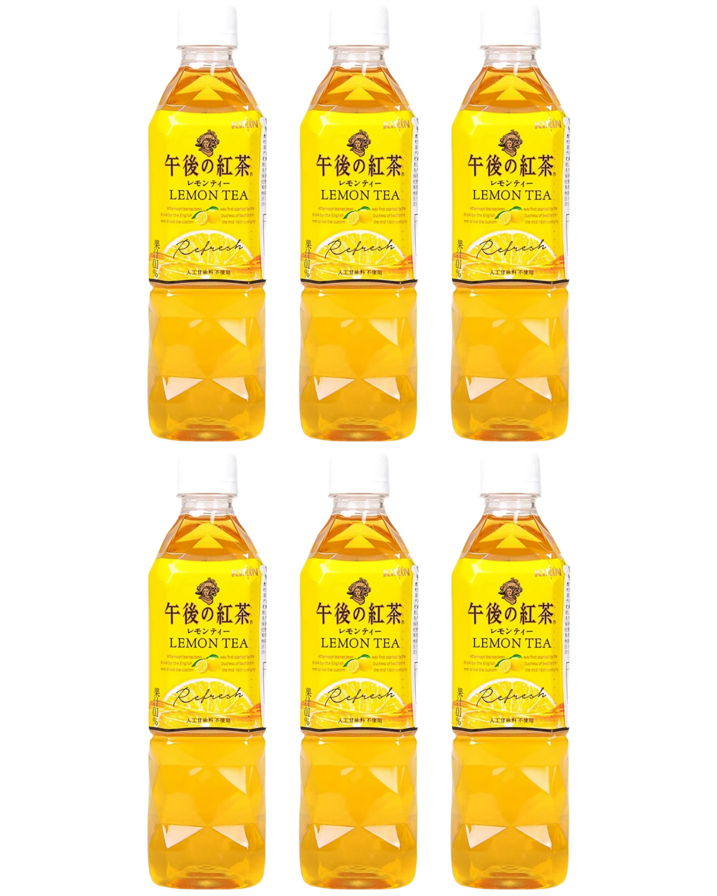 Kirin Afternoon Tea Lemon Tea 16.9 fl.oz (500ml) PET bottle (Pack of 6) - Product of Japan