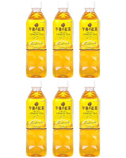 Kirin Afternoon Tea Lemon Tea 16.9 fl.oz (500ml) PET bottle (Pack of 6) - Product of Japan