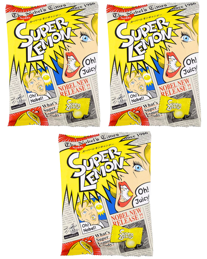 Nobel -  Super Lemon Candy 3.1oz x 3 packs - Product of Japan