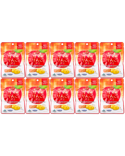 Pack of (10) Kaneka Japanese Fruit Juice Gummy Candies-Aomori Fuji Apple 1.4 oz