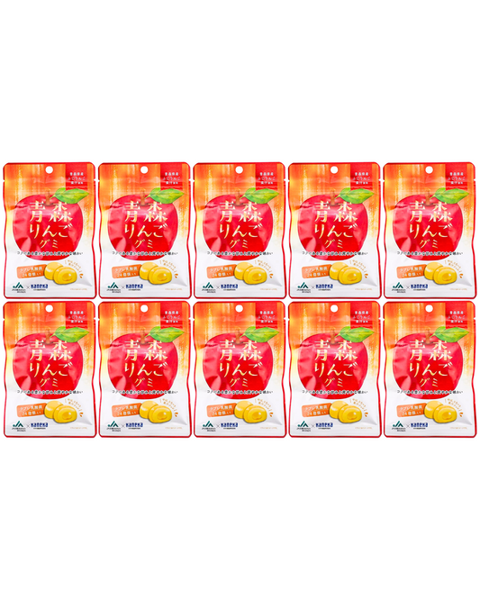 Pack of (10) Kaneka Japanese Fruit Juice Gummy Candies-Aomori Fuji Apple 1.4 oz