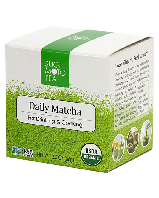 Sugimoto USDA Organic Authentic Japanese Daily Matcha, Kosher, Non-GMO - 2oz/57g