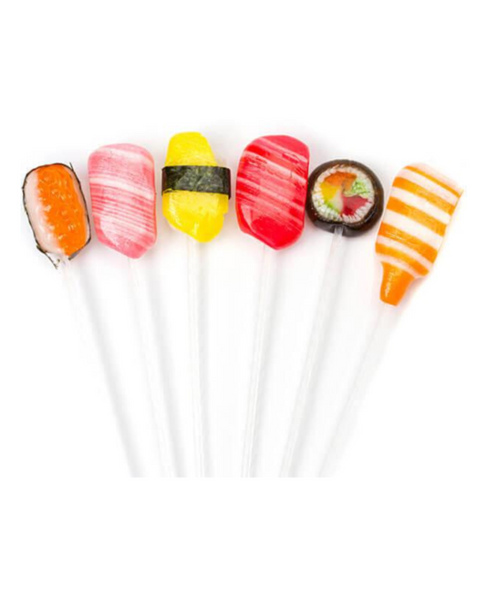 Sushi Candy Lollipops - Assorted Japanese Sushi Shaped Suckers - Individually Wrapped Hard Candy Lollipops Made in Japan - 1.5" Candy Length - 40 Pieces Per Pack - Net Weight 12.6oz (360g)