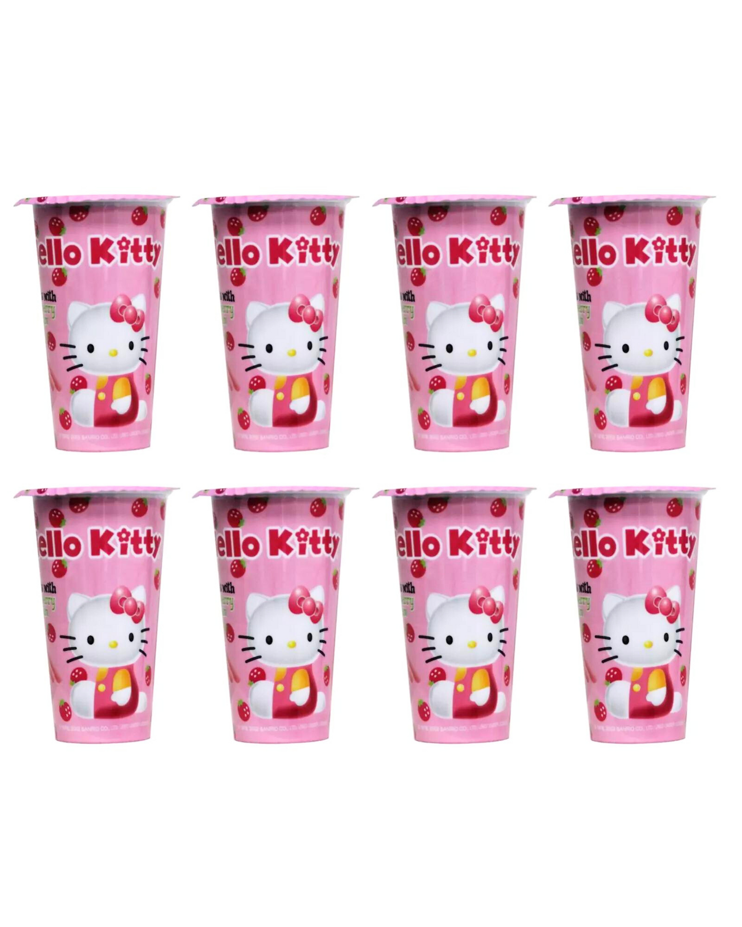 Hello Kitty Biscuits Strawberry Cream dip biscuits - 8 Pack.