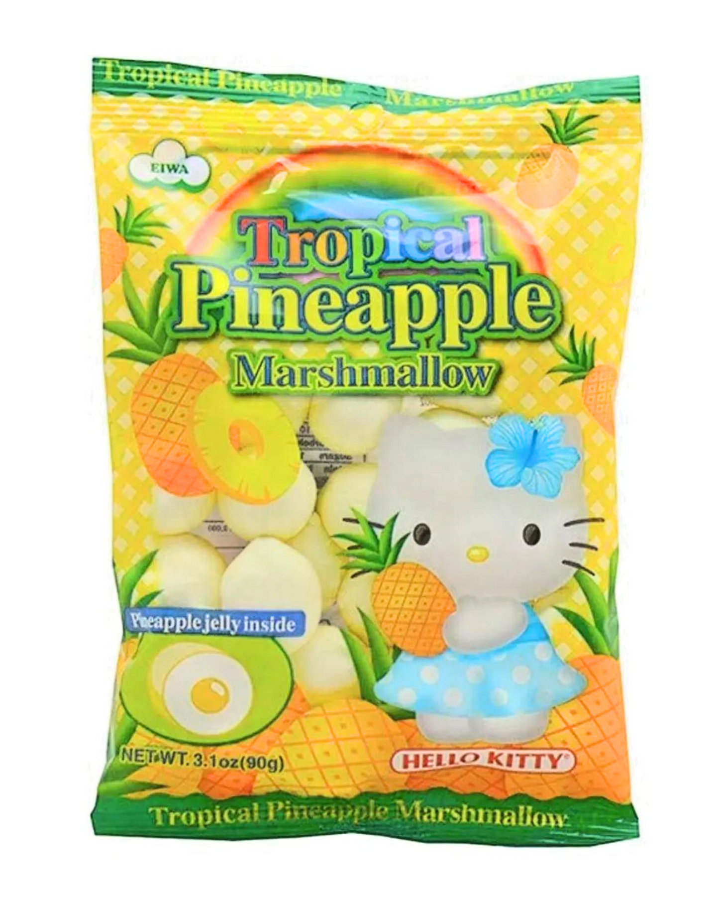 HELLO KITTY Pineapple Marshmallow Candy W/ Jelly 3.1 oz