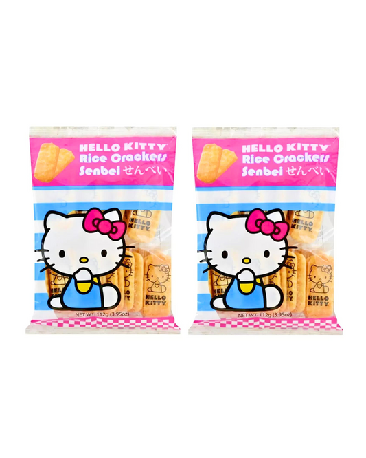 Hello Kitty Senbei Rice Crackers 3.95 OUNCE (112g) - Pack of 2