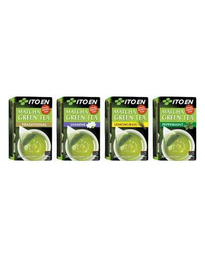 Ito En Four (4) Boxes Variety Matcha Green Tea Combo 20 Tea bag each Box