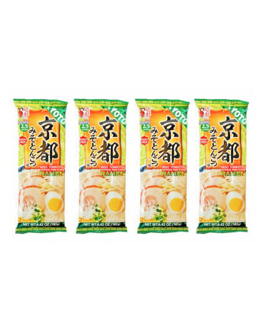 Itsuki Japan Instant Ramen Noodle, Kyoto, Miso Tonkotsu, Pack of 4, 8 Servings