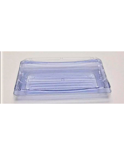 Blue PET Togo Sushi Tray w/ Lid Rectangle Food Container (9.44"x4.33") 50 Sets