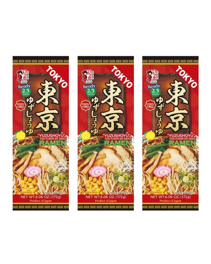 ITSUKI RAMEN(TOKYO YUZUSHOYU, 3 Packs, 6 Servings) -NO.1 Selling Japanese Ramen