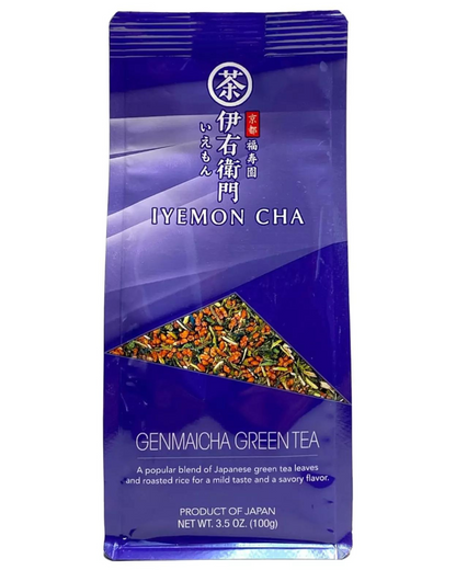 IYEMON Genmaicha 玄米茶 Green Tea 100g/3.5oz - Product of Japan