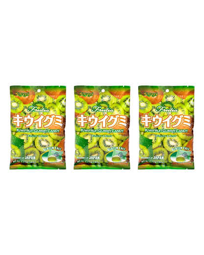 Japanese Kasugai Fruit KIWI Gummy (3) bags 3.77oz each