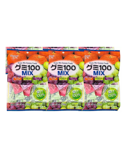 Japanese Kasugai Fruit Mix Gummy (3) bags 3.59oz each