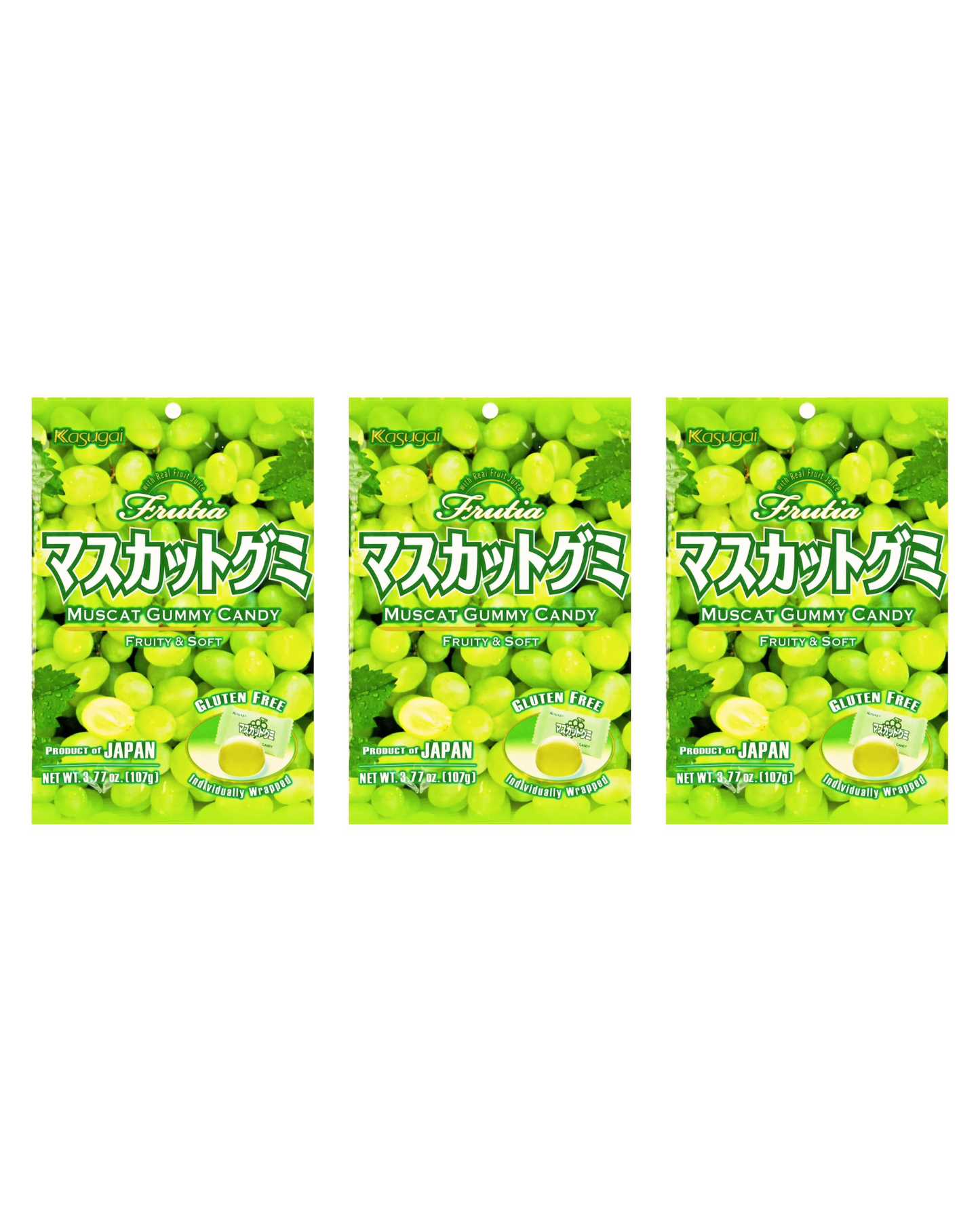 Japanese Kasugai Muscat Gummy (Pack of 3) / 3.77oz each pack