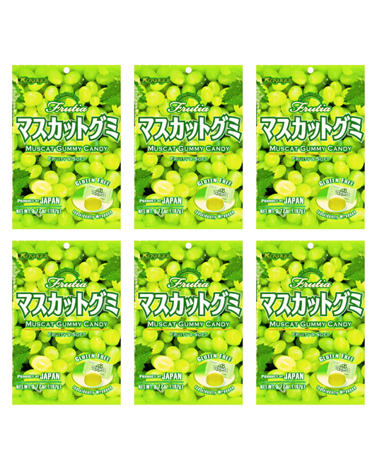 Japanese Kasugai Muscat Gummy (Pack of 6) / 3.77oz each pack