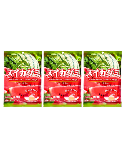 Japanese Kasugai Watermelon Gummy (3) bags 3.77oz each