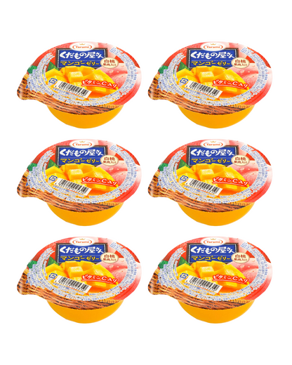 Japanese Tarami Kudamonoyasan Jelly Mango White Peach 6 pack (5.6oz ea x 6)