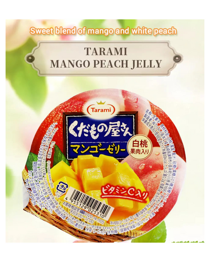 Japanese Tarami Kudamonoyasan Jelly Mango White Peach 6 pack (5.6oz ea x 6)