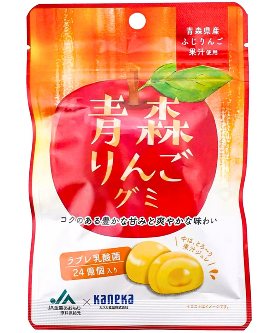 Kaneka Japanese Premium Fruit Juice Gummy Candies - Aomori Fuji Apple 1.4 oz